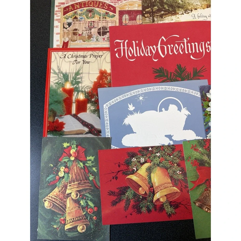 Vintage Christmas Cards Fronts ONLY Traditional Scrapbooking Decoupage Lot 50+
